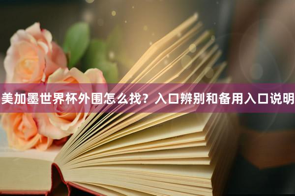 美加墨世界杯外围怎么找？入口辨别和备用入口说明
