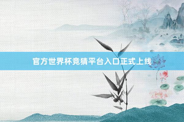 官方世界杯竞猜平台入口正式上线